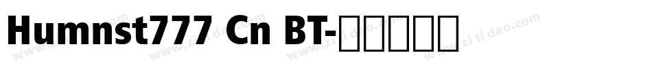Humnst777 Cn BT字体转换